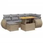 Set of 7-piece garden sofas and beige synthetic rattan cushions by , Garden sets - Ref: Foro24-3275817, Price: 497,90 €, Disc...