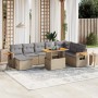 Juego de sofás de jardín con cojines beige 8 pzas ratán PE de , Conjuntos de jardín - Ref: Foro24-3273635, Precio: 526,22 €, ...