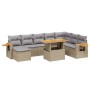 Juego de sofás de jardín con cojines beige 8 pzas ratán PE de , Conjuntos de jardín - Ref: Foro24-3273635, Precio: 526,22 €, ...