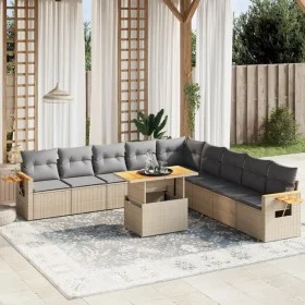 11-piece garden sofa set with beige synthetic rattan cushions by , Garden sets - Ref: Foro24-3273705, Price: 733,41 €, Discou...
