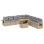 11-piece garden sofa set with beige synthetic rattan cushions by , Garden sets - Ref: Foro24-3273705, Price: 733,41 €, Discou...