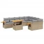 Garden sofa set with beige cushions, 10 pieces, made of synthetic rattan. by , Garden sets - Ref: Foro24-3273677, Price: 663,...