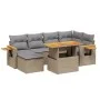 Gartensofagarnitur 7-teilig mit Kissen aus synthetischem Rattan in Beige. von , Gartensets - Ref: Foro24-3273621, Preis: 482,...