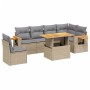 Set sofás de jardín 7 piezas y cojines ratán sintético beige de , Conjuntos de jardín - Ref: Foro24-3273544, Precio: 468,27 €...