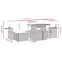 Set of 7-piece garden sofas and beige synthetic rattan cushions by , Garden sets - Ref: Foro24-3275705, Price: 473,65 €, Disc...