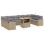 11-piece garden sofa set with beige synthetic rattan cushions by , Garden sets - Ref: Foro24-3271486, Price: 723,18 €, Discou...