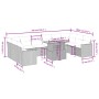 Gartensofa-Set 11-teilig mit beigen Polstern aus synthetischem Rattan von , Gartensets - Ref: Foro24-3271486, Preis: 722,67 €...