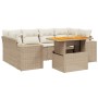 Set sofás de jardín 7 piezas y cojines ratán sintético beige de , Conjuntos de jardín - Ref: Foro24-3272535, Precio: 529,52 €...