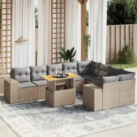 Garden sofa set with beige cushions, 10 pieces, made of synthetic rattan. by , Garden sets - Ref: Foro24-3272795, Price: 670,...