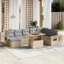 Garden sofa set 9 pieces with beige synthetic rattan cushions by , Garden sets - Ref: Foro24-3271892, Price: 591,30 €, Discou...