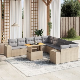 11-piece garden sofa set with beige synthetic rattan cushions by , Garden sets - Ref: Foro24-3272830, Price: 727,61 €, Discou...
