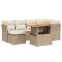 Set of 7-piece garden sofas and beige synthetic rattan cushions by , Garden sets - Ref: Foro24-3270939, Price: 487,32 €, Disc...