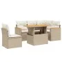 Garden sofa set with 6-piece synthetic rattan beige cushions by , Garden sets - Ref: Foro24-3273081, Price: 464,46 €, Discoun...