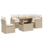 Gartensofa-Set mit 6-teiligen Kissen aus synthetischem Rattan in Beige. von , Gartensets - Ref: Foro24-3273081, Preis: 420,75...