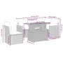 Garden sofa set with 6-piece synthetic rattan beige cushions by , Garden sets - Ref: Foro24-3273081, Price: 464,46 €, Discoun...