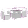 Gartensofa-Set mit 6-teiligen Kissen aus synthetischem Rattan in Beige. von , Gartensets - Ref: Foro24-3273081, Preis: 420,75...