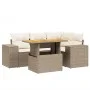Garden sofa set with 5-piece synthetic rattan beige cushions by , Garden sets - Ref: Foro24-3272619, Price: 430,92 €, Discoun...