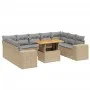 Garden sofa set with beige cushions, 10 pieces, made of synthetic rattan. by , Garden sets - Ref: Foro24-3272781, Price: 670,...