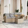 Garden sofa set with 5-piece synthetic rattan beige cushions by , Garden sets - Ref: Foro24-3272956, Price: 336,91 €, Discoun...
