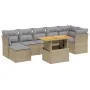 Gartensofagarnitur mit beigen Kissen, 8-teilig, aus PE-Rattan. von , Gartensets - Ref: Foro24-3275488, Preis: 522,07 €, Rabat...