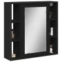 Bathroom cabinet with black engineered wood mirror 60x16x60 cm by , Dressing tables - Ref: Foro24-842426, Price: 75,21 €, Dis...