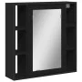 Bathroom cabinet with black engineered wood mirror 60x16x60 cm by , Dressing tables - Ref: Foro24-842426, Price: 75,21 €, Dis...