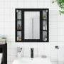 Bathroom cabinet with black engineered wood mirror 60x16x60 cm by , Dressing tables - Ref: Foro24-842426, Price: 75,21 €, Dis...