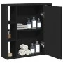 Bathroom cabinet with black engineered wood mirror 60x16x60 cm by , Dressing tables - Ref: Foro24-842426, Price: 75,21 €, Dis...