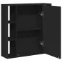 Bathroom cabinet with black engineered wood mirror 60x16x60 cm by , Dressing tables - Ref: Foro24-842426, Price: 75,21 €, Dis...