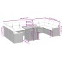 Gartensofa-Set 11-teilig mit beigen Polstern aus synthetischem Rattan von , Gartensets - Ref: Foro24-3273249, Preis: 709,45 €...