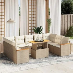 Garden sofa set with beige cushions, 10 pieces, made of synthetic rattan. by , Garden sets - Ref: Foro24-3273221, Price: 700,...
