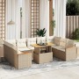 Garden sofa set with beige cushions, 10 pieces, made of synthetic rattan. by , Garden sets - Ref: Foro24-3273221, Price: 662,...