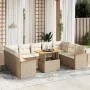 Garden sofa set with beige cushions, 10 pieces, made of synthetic rattan. by , Garden sets - Ref: Foro24-3273221, Price: 700,...