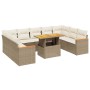 Garden sofa set with beige cushions, 10 pieces, made of synthetic rattan. by , Garden sets - Ref: Foro24-3273221, Price: 662,...