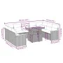Gartensofa-Set mit 10-teiligen beigen Kissen aus synthetischem Rattan. von , Gartensets - Ref: Foro24-3273221, Preis: 700,34 ...