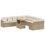 Gartensofa-Set 11-teilig mit beigen Polstern aus synthetischem Rattan von , Gartensets - Ref: Foro24-3273263, Preis: 748,37 €...