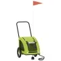Remolque de bicicleta mascotas hierro tela Oxford verde de , Cochecitos para mascotas - Ref: Foro24-93976, Precio: 96,35 €, D...