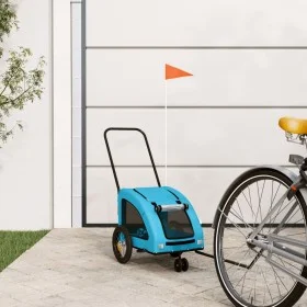 Remolque de bicicleta mascotas hierro tela Oxford azul de , Cochecitos para mascotas - Ref: Foro24-93974, Precio: 95,75 €, De...