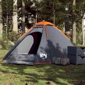 4-person waterproof gray and orange igloo tent. by , tents - Ref: Foro24-94771, Price: 79,41 €, Discount: %