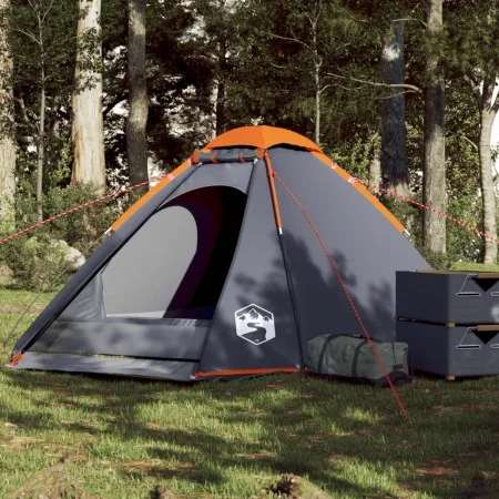 4-person waterproof gray and orange igloo tent. by , tents - Ref: Foro24-94771, Price: 79,41 €, Discount: %