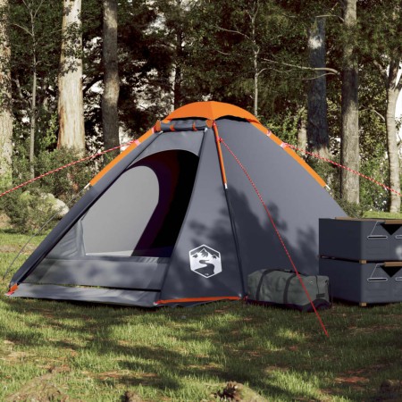 Iglu-Zelt für 4 Personen, wasserdicht, grau-orange. von , Zelte - Ref: Foro24-94771, Preis: 80,91 €, Rabatt: %