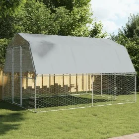 Jaula pájaros con techo puerta 2 uds acero galvanizado plateado de , Pajareras - Ref: Foro24-3294912, Precio: 339,10 €, Descu...
