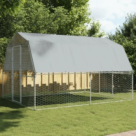 Bird cage with roof door 2 units galvanized steel silver by , Birdhouses - Ref: Foro24-3294912, Price: 339,10 €, Discount: %