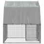 Hühnerstall mit Dach und Tür, 2 Stück, verzinkter Stahl, silberfarben. von , Käfige und Lebensräume für Kleintiere - Ref: For...