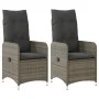 Zwei Garten-Liegestühle und Kissen aus grauem Kunststoff-Rattan. von , Gartenstühle - Ref: Foro24-365687, Preis: 259,96 €, Ra...