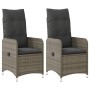 Zwei Garten-Liegestühle und Kissen aus grauem Kunststoff-Rattan. von , Gartenstühle - Ref: Foro24-365687, Preis: 231,94 €, Ra...