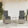 Zwei Garten-Liegestühle und Kissen aus grauem Kunststoff-Rattan. von , Gartenstühle - Ref: Foro24-365687, Preis: 259,96 €, Ra...