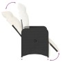 Sillones reclinable jardín cojines 2 uds ratán sintético negro de , Sillas de jardín - Ref: Foro24-365700, Precio: 249,90 €