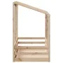 Cama para niños con techo madera maciza de pino 80x160 cm de , Camas y somieres - Ref: Foro24-847012, Precio: 101,11 €, Descu...
