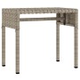 Sun loungers with canopy and table 2 units light gray synthetic rattan by , Loungers - Ref: Foro24-3261574, Price: 367,86 €, ...